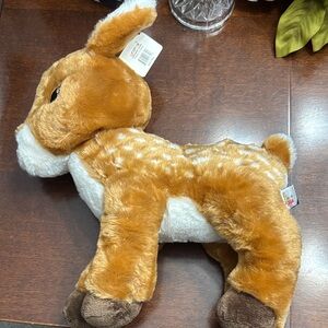 Brown and White Stuffed Deer Toy